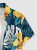Hibiscus Flowers Tropical Leaf Print Matching Hawaii Beach Outfit For Couples -  