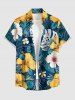 Hibiscus Flowers Tropical Leaf Print Matching Hawaii Beach Outfit For Couples -  