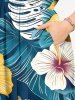 Hibiscus Flowers Tropical Leaf Print Matching Hawaii Beach Outfit For Couples -  