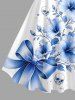 Robe débardeur hawaïenne à imprimé fleurs, crânes et nœuds papillon (bretelles réglables) - Blanc 6X