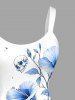 Robe débardeur hawaïenne à imprimé fleurs, crânes et nœuds papillon (bretelles réglables) - Blanc 6X