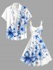 Robe débardeur hawaïenne à imprimé fleurs, crânes et nœuds papillon (bretelles réglables) - Blanc 6X