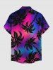 Chemise hawaïenne pour homme à imprimé dégradé cocotier, boutons et poche - Concorde S