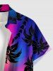 Chemise hawaïenne pour homme à imprimé dégradé cocotier, boutons et poche - Concorde S