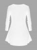 Christmas Elk Light Scarf Gift Box Print Long Sleeve T-shirt -  