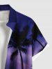 Chemise hawaïenne à poches boutons, imprimé galaxie crépuscule ombré cocotier, grande taille, pour hommes - Concorde XL