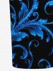 Robe hawaïenne imprimée branches feuillues Glitter Curve - Noir 4X