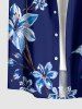 Flower Print Matching Hawaii Beach Outfit For Couples -  