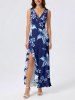 Flower Print Matching Hawaii Beach Outfit For Couples -  