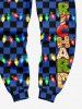 Pantalon de jogging homme à imprimé carreaux et tartan Christmas Light - Bleu profond M