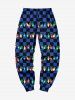 Pantalon de jogging homme à imprimé carreaux et tartan Christmas Light - Bleu profond M