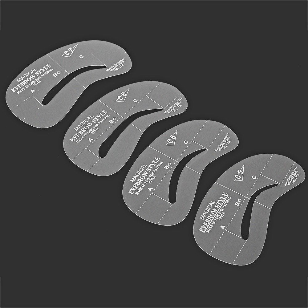 

4pcs Stencils Set Card Template Model Eyebrow Thrush, C5-c8