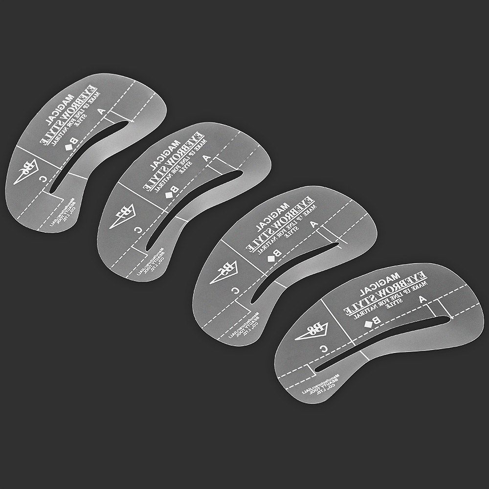 

4pcs Stencils Set Card Template Model Eyebrow Thrush, B5-b8