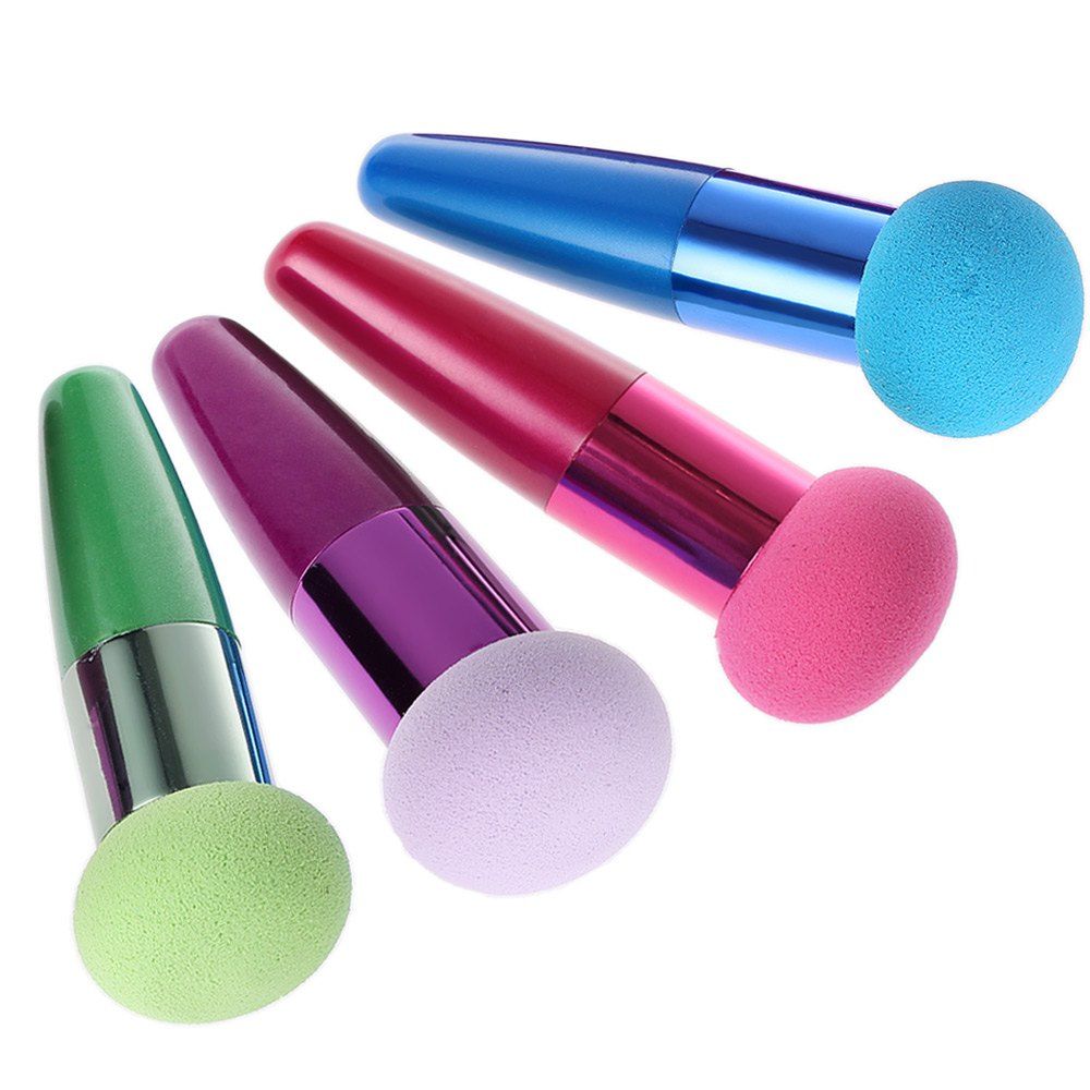 2018 4pcs Makeup Cosmetic Liquid Cream Foundation Sponge Lollipop Brush