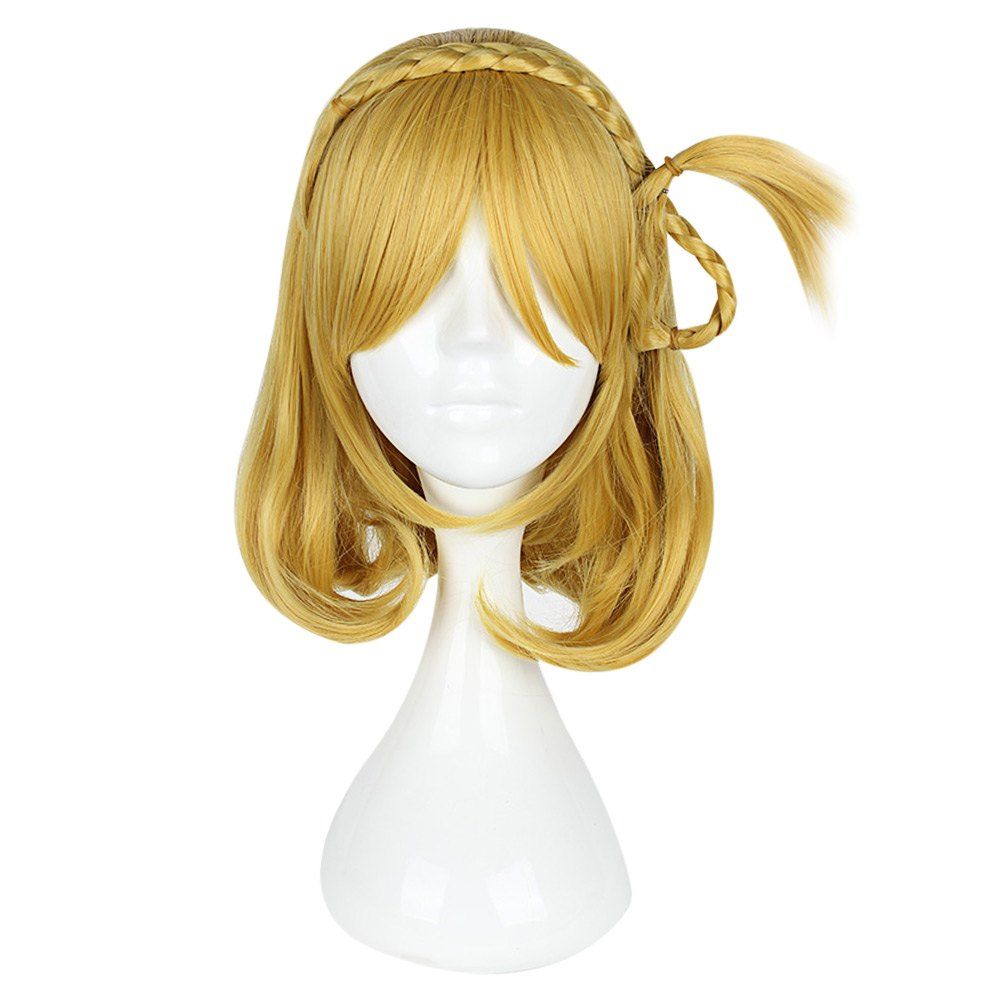 46% OFF 35CM Flax Yellow Wigs Synthetic Hair Anime ...