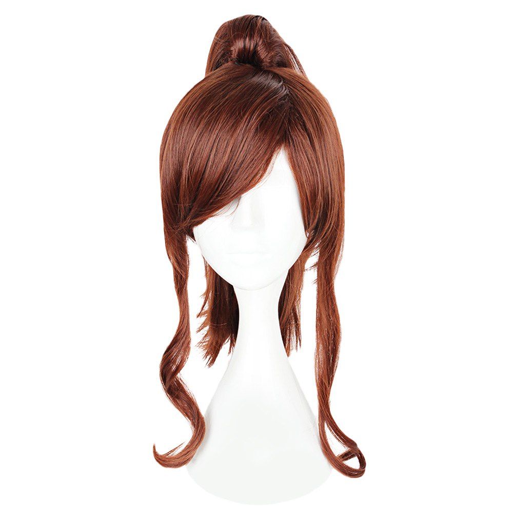 38% OFF Long Brown Wigs Side Bangs With Ponytail Anime ...