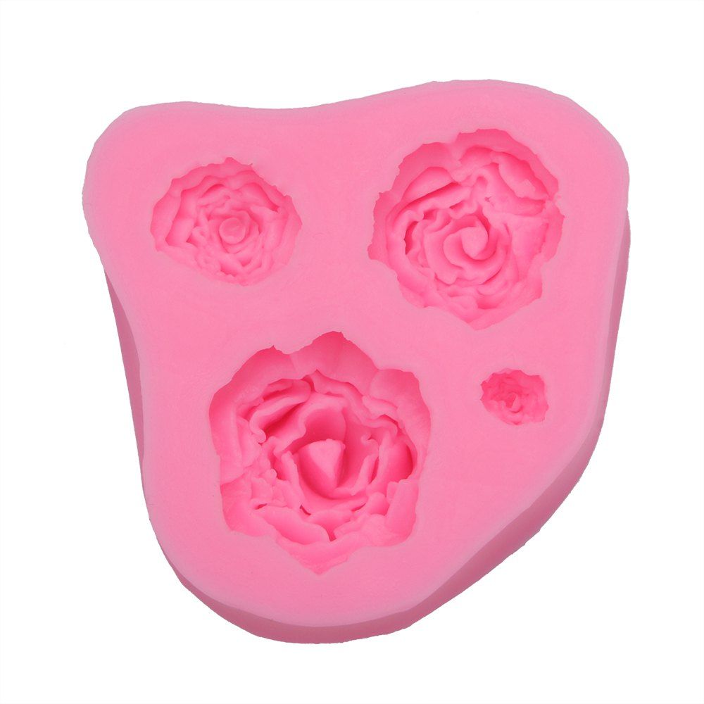 

Rose Pattern Cake Fondant Baking Tool Dessert Decorating Mold, Pink