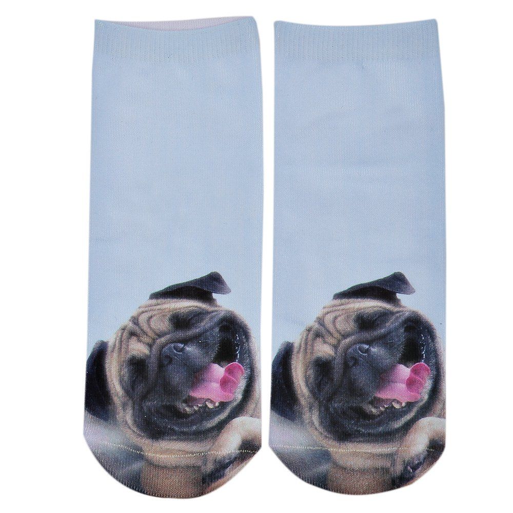 Shop Fashionable 3D Dog Print Cotton Socks for Unisex  