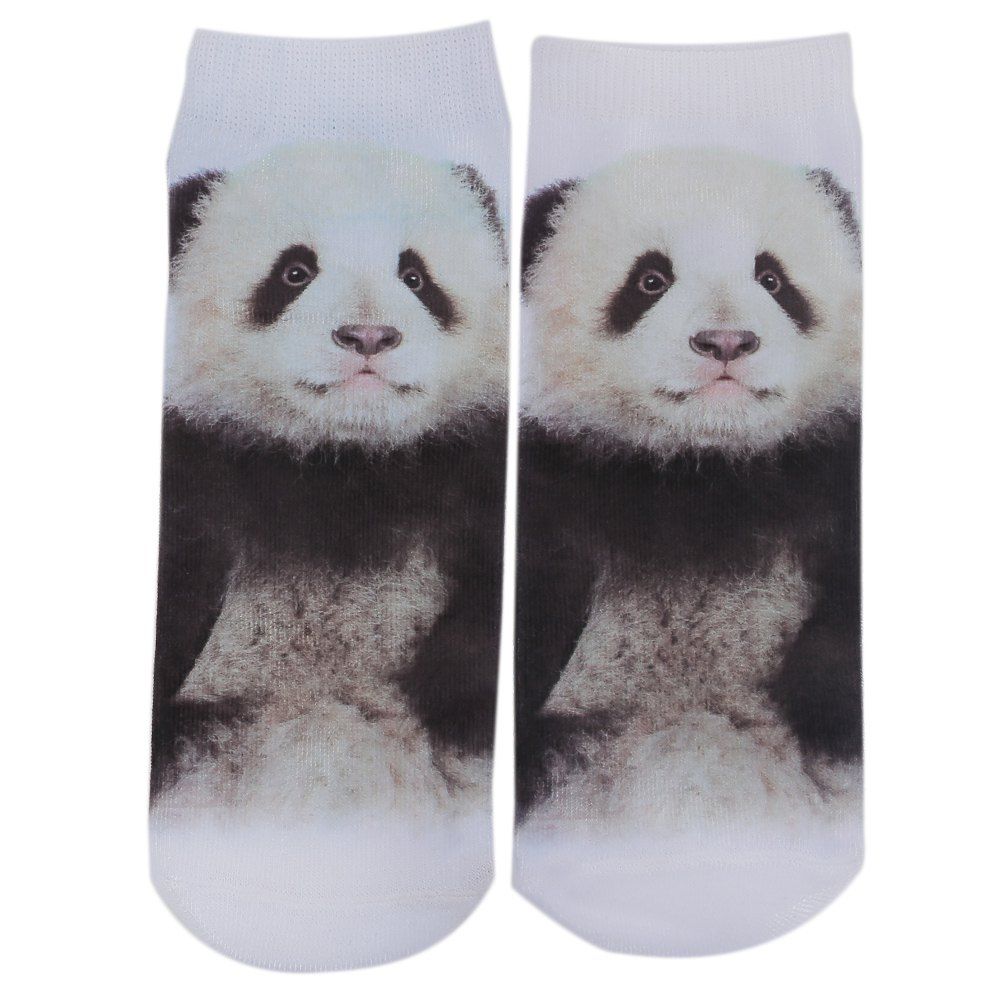 

3D Fashionable Pattern Print Cotton Socks for Unisex, Black