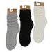 Autumn Winter Casual Solid Color Cotton Heap Socks for Women -  