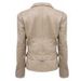 Stylish Turn-down Collar Long Sleeve Zipper Rivet Decoration PU Leather Women Jacket -  