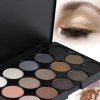 Natural 15 Colors Long Lasting Pearly Eyeshadow Palette -  