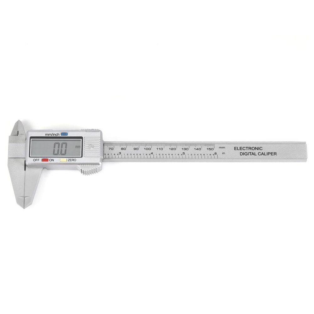 

Electronic Digital Micrometer Plastic Carbon Fibre Calliper, Silver