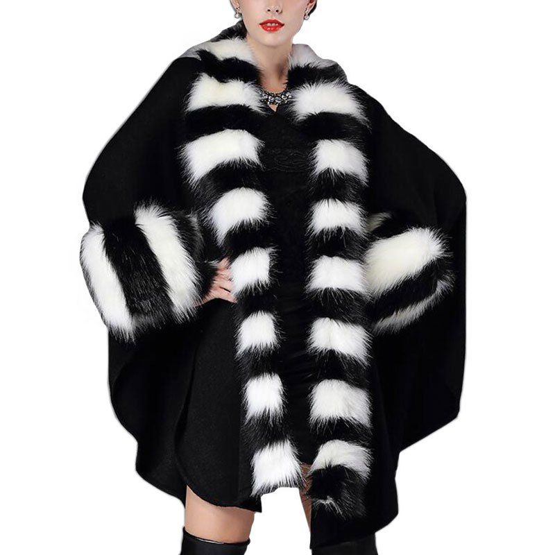 

Women's Casual Faux Fur Black