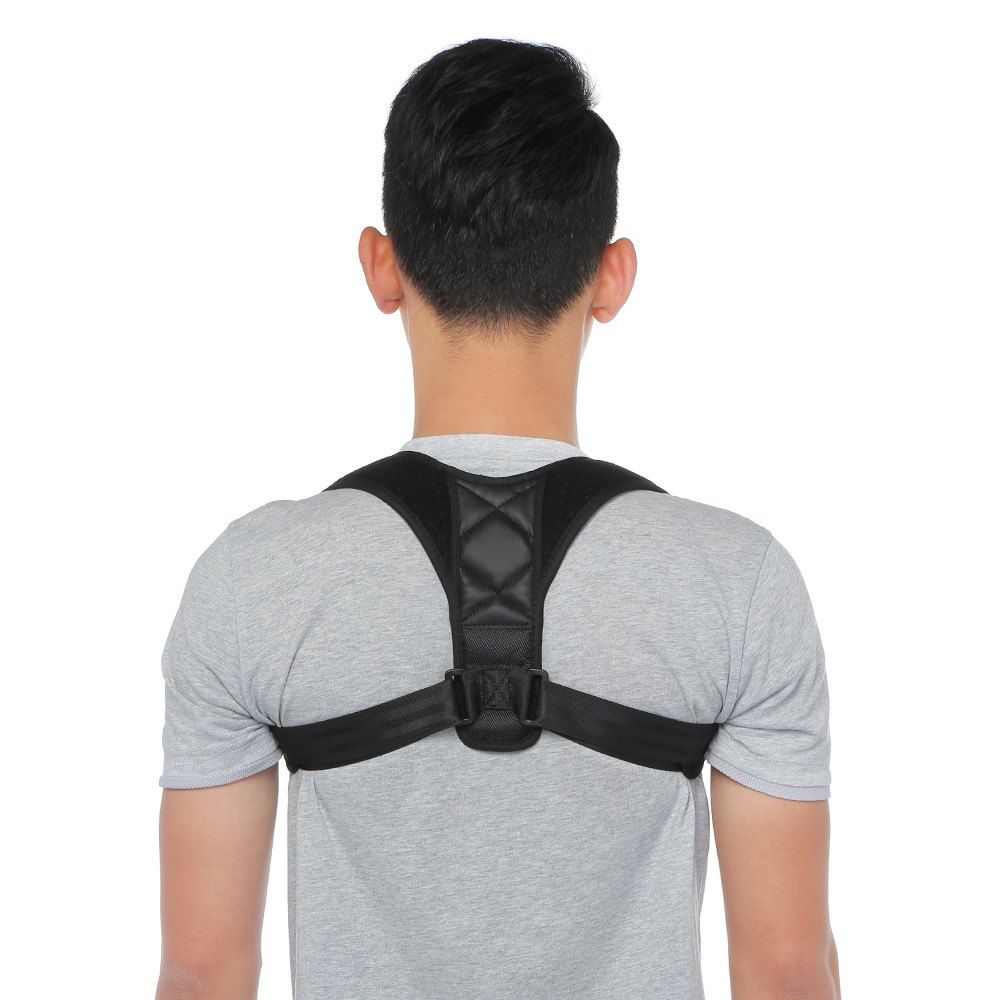 

Back Shoulder Posture Corrector Support Brace Belt Unisex Health Care, Black