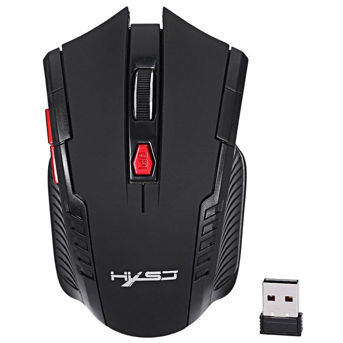 

HXSJ X20 2400DPI 2.4GHz Wireless Optical Game Mouse with USB Receiver, Black