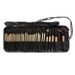 32 Pcs Makeup Brush Set with Faux Leather Pure Color Bag -  