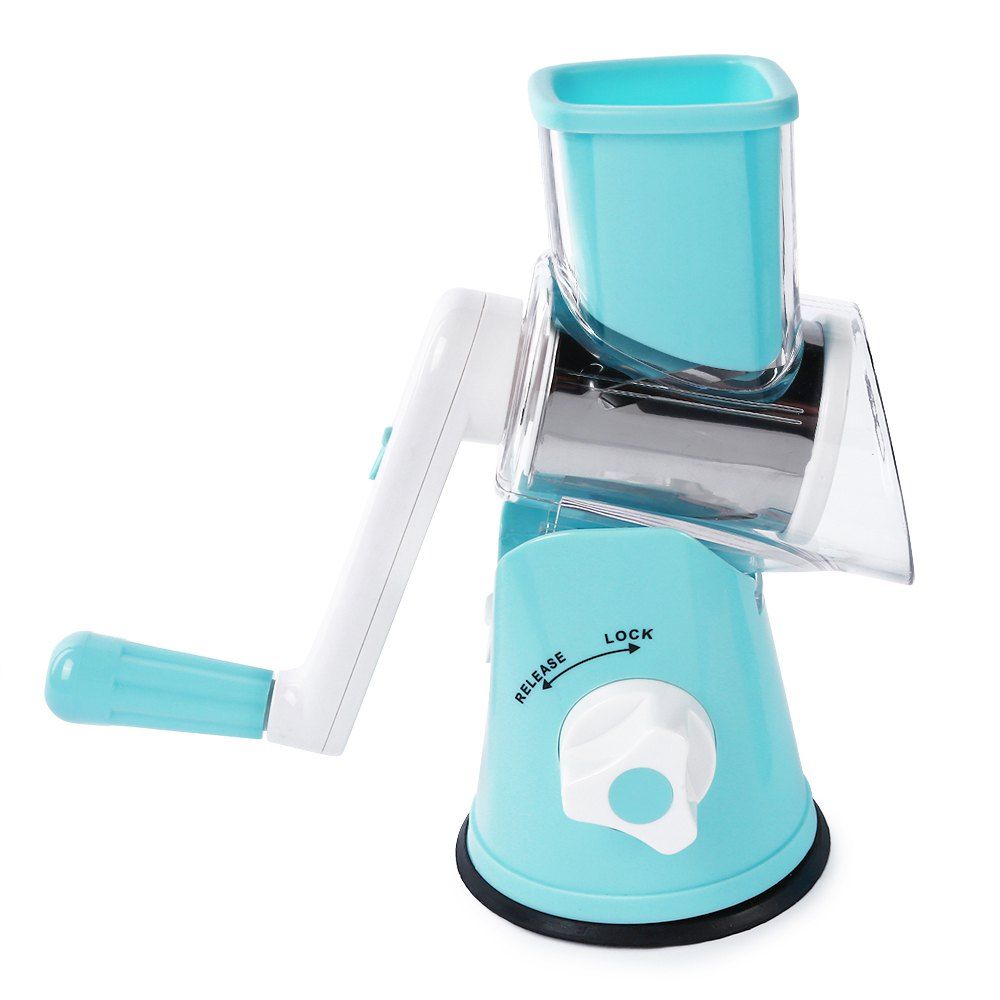 

Multifunctional Vegetable Cutter Potato Carrot Grater, Blue zircon