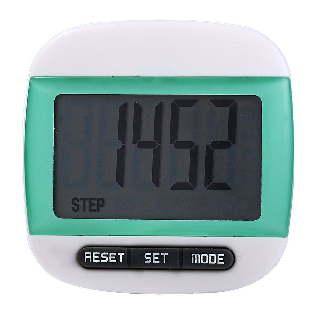 

667 Square-shaped Electrical Pedometer with Large LCD Screen / Waist Clip, Green;red;blue;green;yellow;pink;black