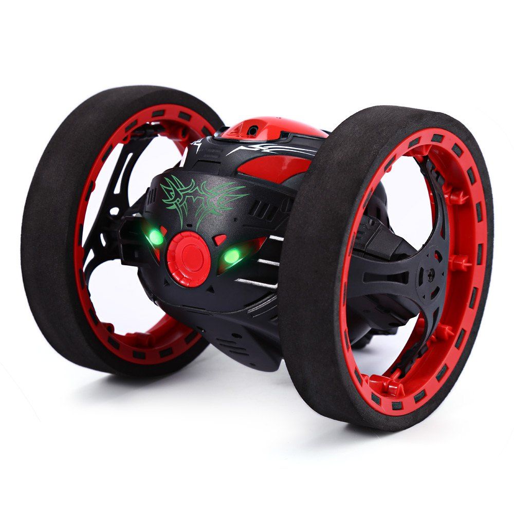 

PEG SJ88 2.4GHz RC Bounce Car with Flexible Wheels Rotation LED Light, Black