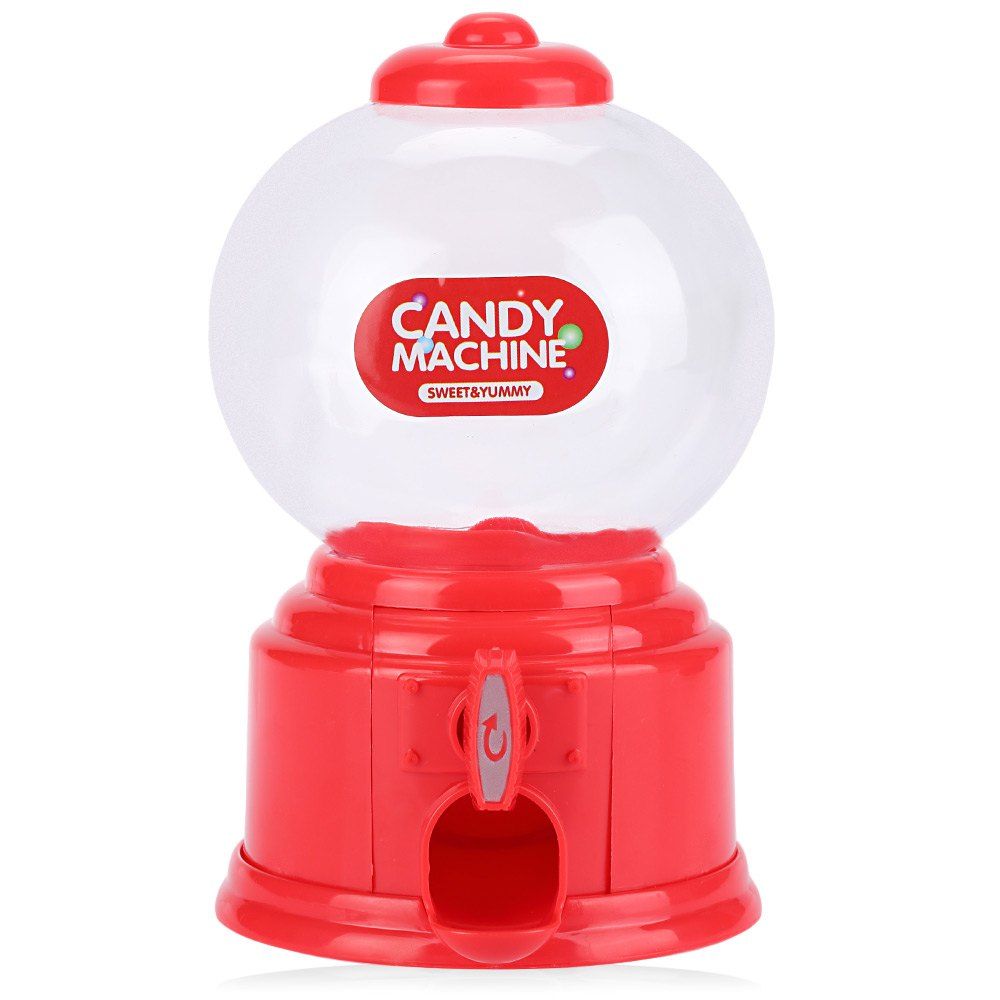 

Cute Mini Candy Gumball Dispenser Vending Machine Saving Coin Bank Kids Toy, Red