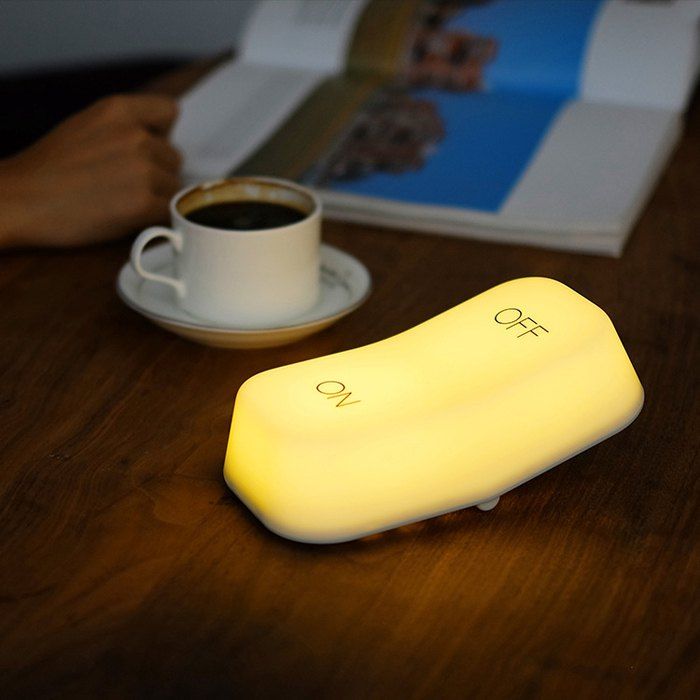 Yellow Muid On Off Shape Led Night Light Gravity Sensor Dimmable Fashion Muid On Off Shape Led Night Light Gravity Sensor Dimmable Atmosphere Nightlight Decors