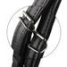 Portable 1 Paire Black Accordion Shoulder Strap Thick Leather Belt - Noir 