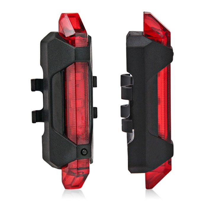 

Portable LED USB Rechargeable Cycling Bike Tail Light, Red;blue;white