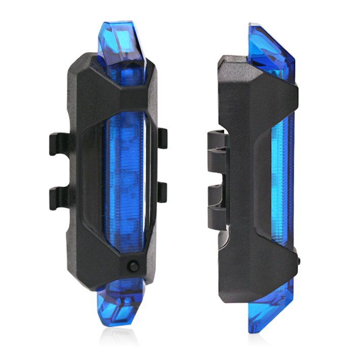 

Portable LED USB Rechargeable Cycling Bike Tail Light, Blue;blue;red;white