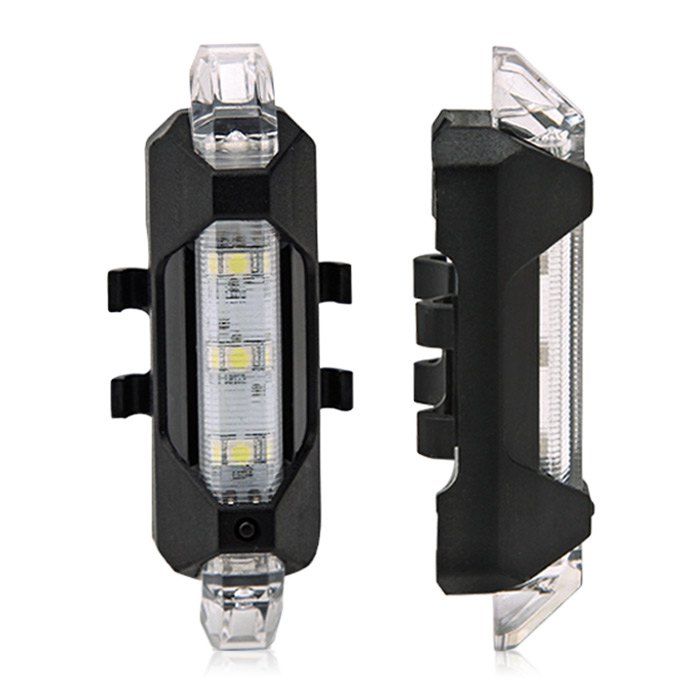 

Portable LED USB Rechargeable Cycling Bike Tail Light, White;blue;red;white