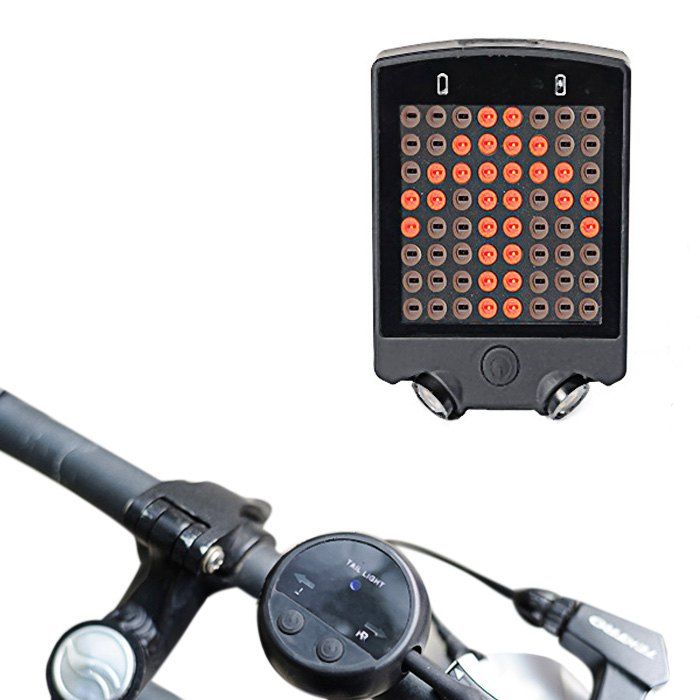 

LEADBIKE A112 Wireless Remote Control USB Rechargeable Bicycle Turn Light, Black