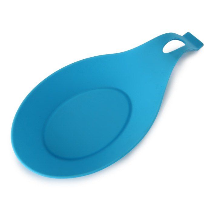 

Silicone Spoon Pad Heat Insulation Practical Placemat Drink Glass Coaster Tray, Colormix