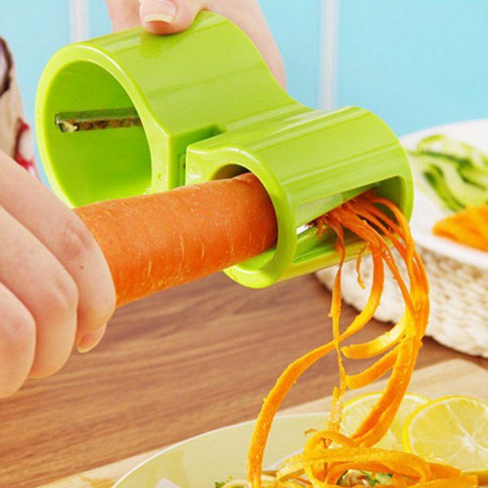 2 en 1 Spiral Couteau de Légumes avec Aiguisoir Fonction  