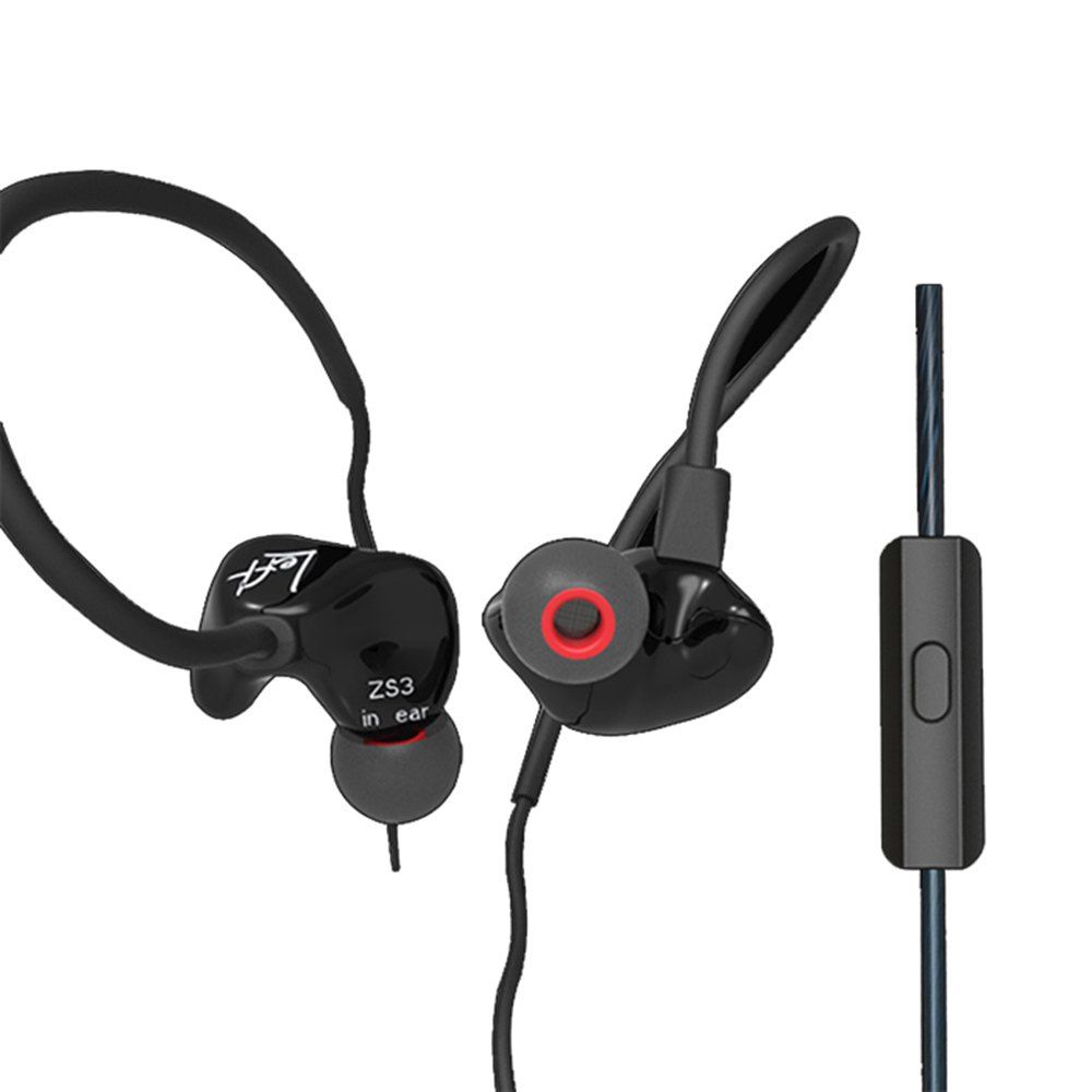 

KZ ZS3 HiFi In-ear Earphones with Mic Detachable Earbud Design, Black