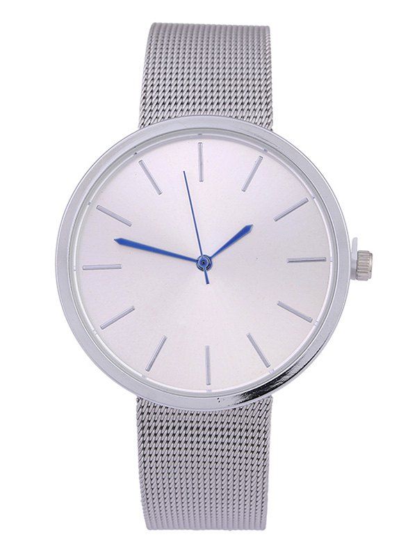

Steel Mesh Band Quartz Watch, Silver