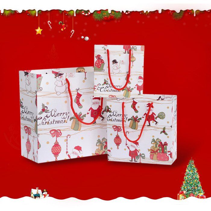 

3PCS Christmas Cartoon Souvenir Present Bags Festival Product, Colormix