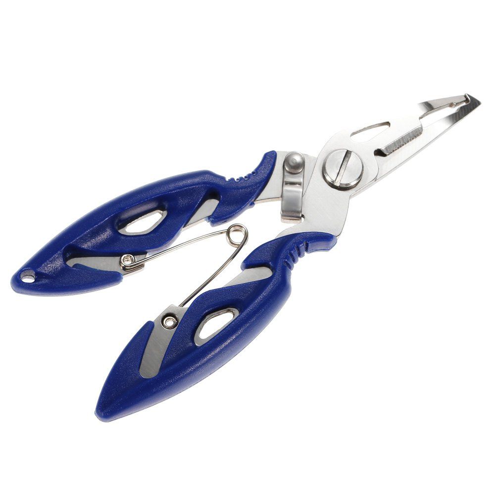 Blue Mini Stainless Steel Fishing Pliers Wire Cutter Hook Remover
