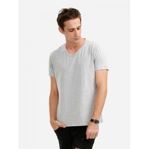 

ZAN.STYLE V-neck Tee, Light gray