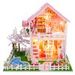 Wooden Doll House Mini Kit with LED Light DIY Handcraft Toy -  