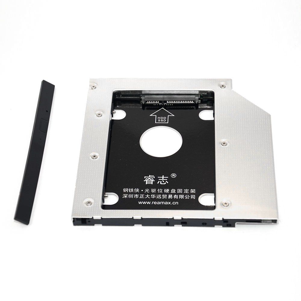 

Reamax Iron Man HDD Caddy Tray SATA 3.0 Case Work with 9.5mm Notebook, Silver